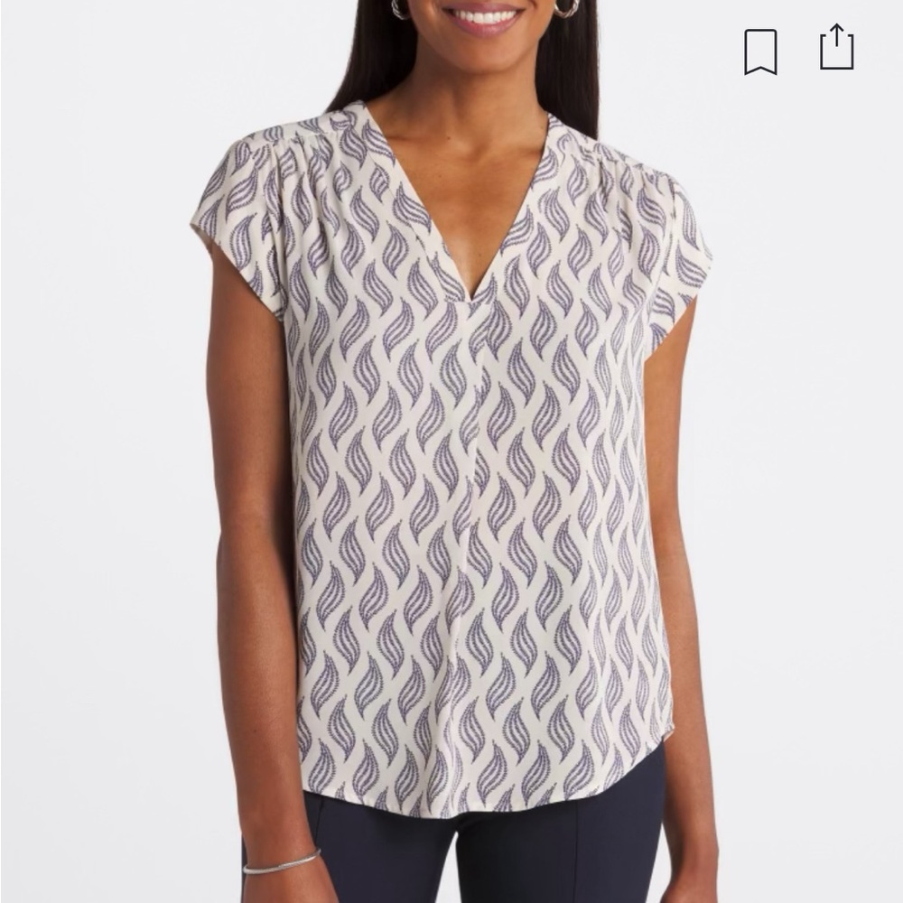 V Neck Flowy Lightweight Blouse